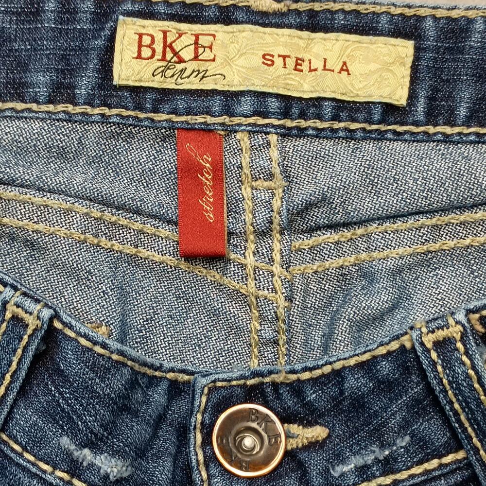 BKE Stella Jeans Women’s 28x33.5 Low Rise Bootcut Dark Wash Y2K Western tall - Picture 5 of 8